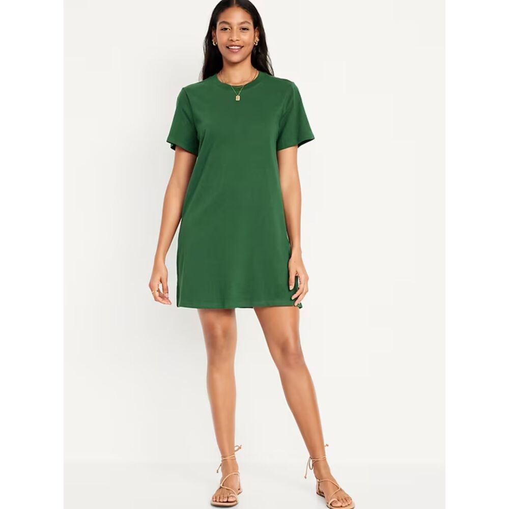 Crew-Neck Mini T-Shirt Dress xs